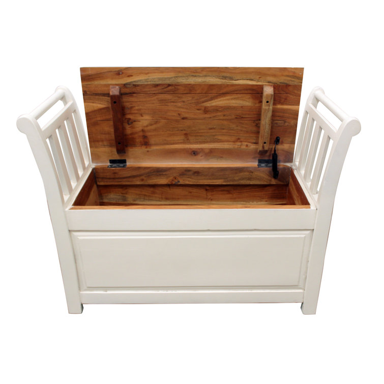 Bungalow Rose Solid Wood Flip Top Storage Bench Wayfair